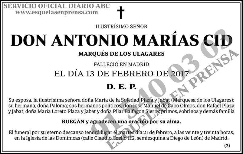Antonio Marías Cid